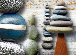 Jan Guest coastal art - boulder stacks